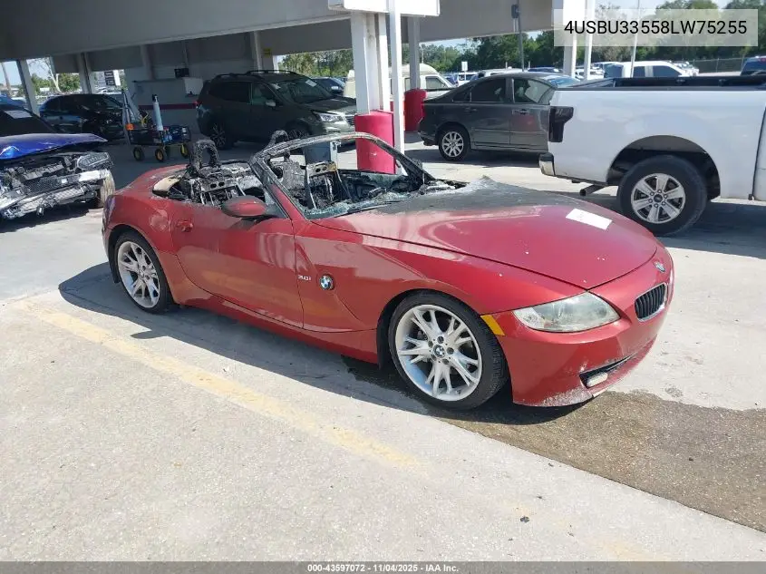 4USBU33558LW75255 2008 BMW Z4 3.0I