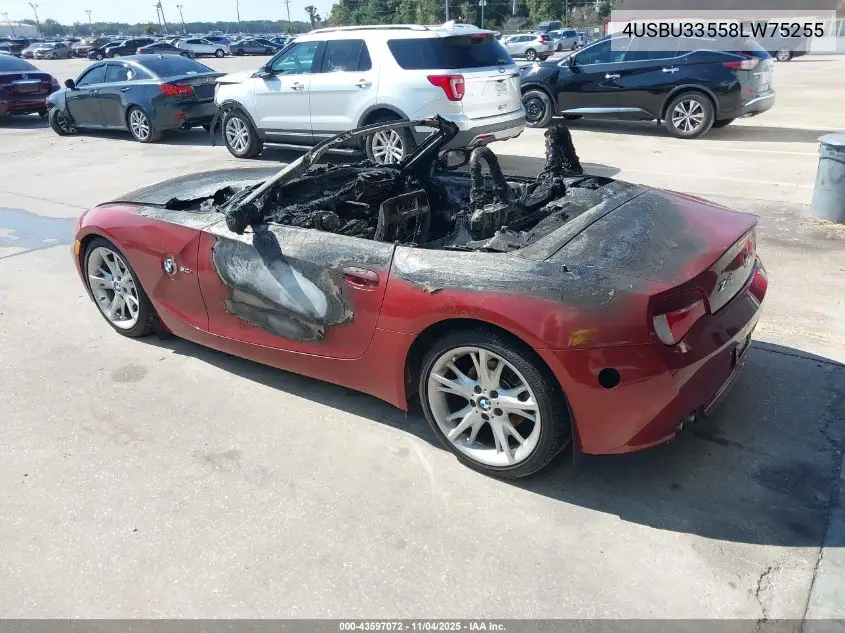4USBU33558LW75255 2008 BMW Z4 3.0I
