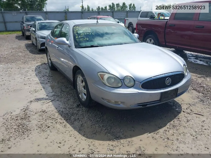 2005 Buick Allure VIN: 2G4WF532651258923 Lot: 12048693