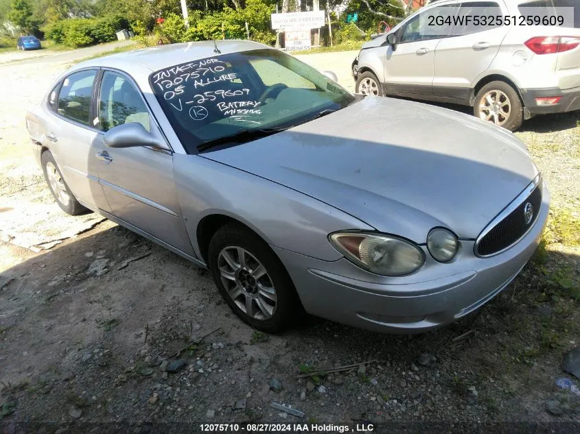 2005 Buick Allure VIN: 2G4WF532551259609 Lot: 12075710