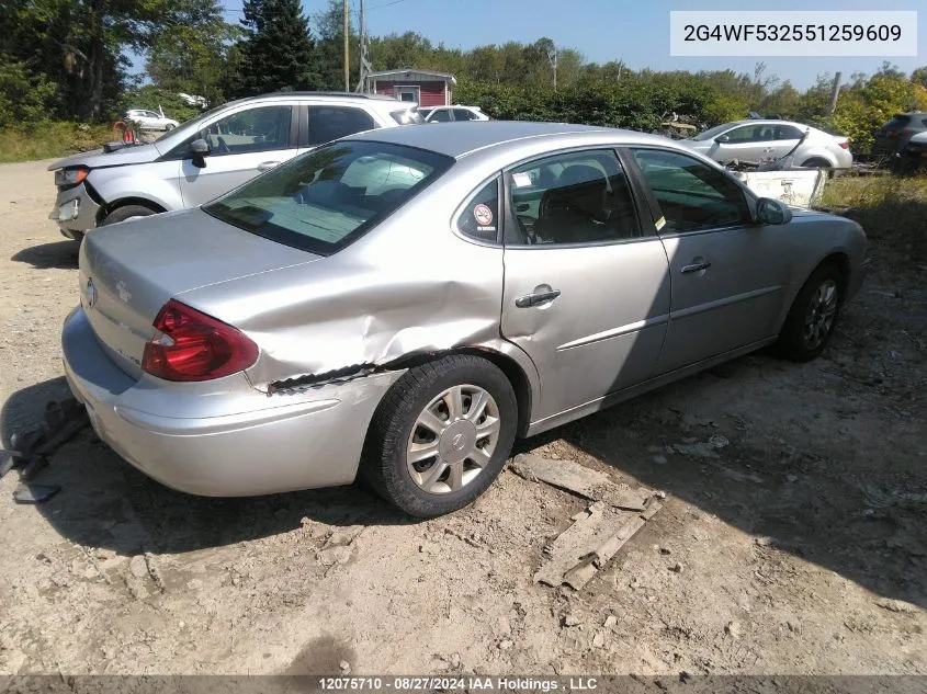 2005 Buick Allure VIN: 2G4WF532551259609 Lot: 12075710