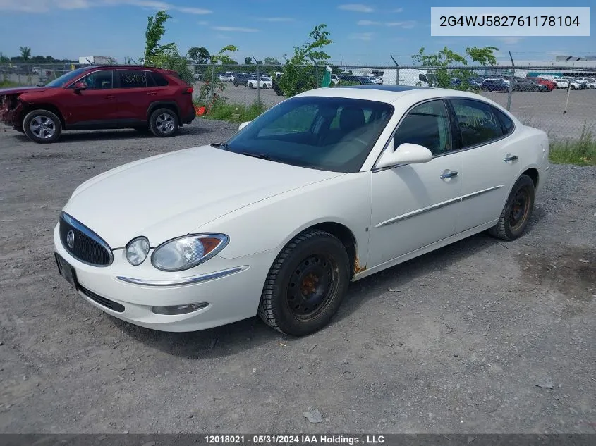 2006 Buick Allure Cxl VIN: 2G4WJ582761178104 Lot: 12018021