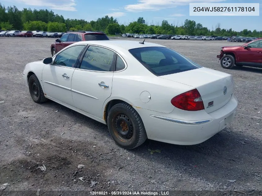 2G4WJ582761178104 2006 Buick Allure Cxl