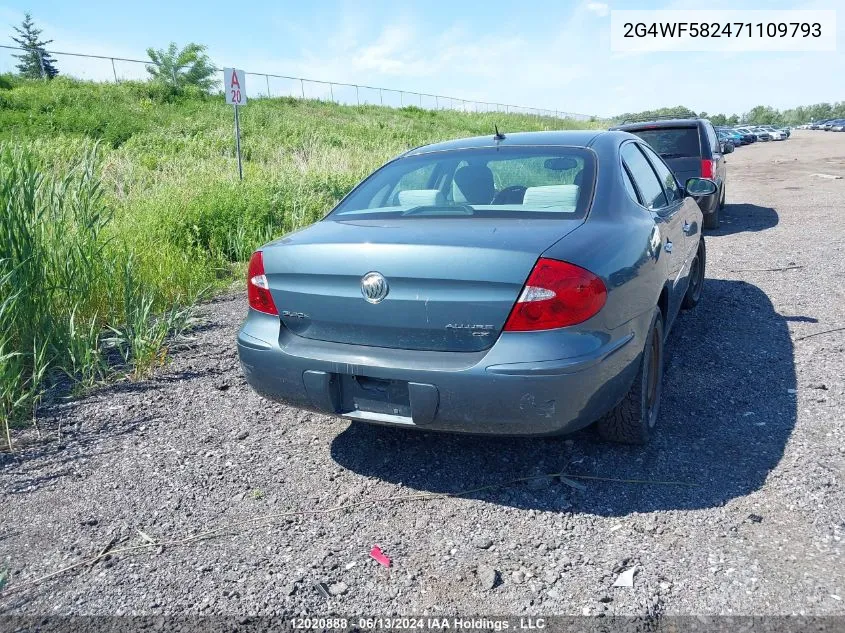 2007 Buick Allure Cx VIN: 2G4WF582471109793 Lot: 12020888