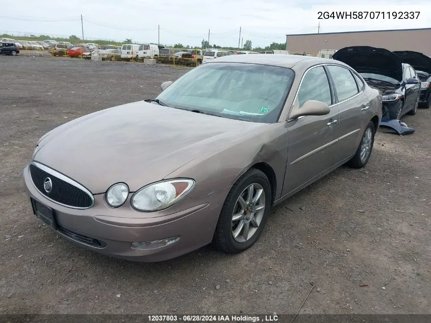 2007 Buick Allure VIN: 2G4WH587071192337 Lot: 12037803