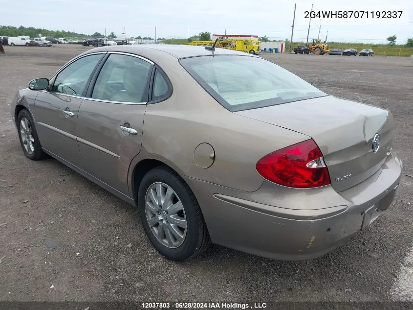 2007 Buick Allure VIN: 2G4WH587071192337 Lot: 12037803