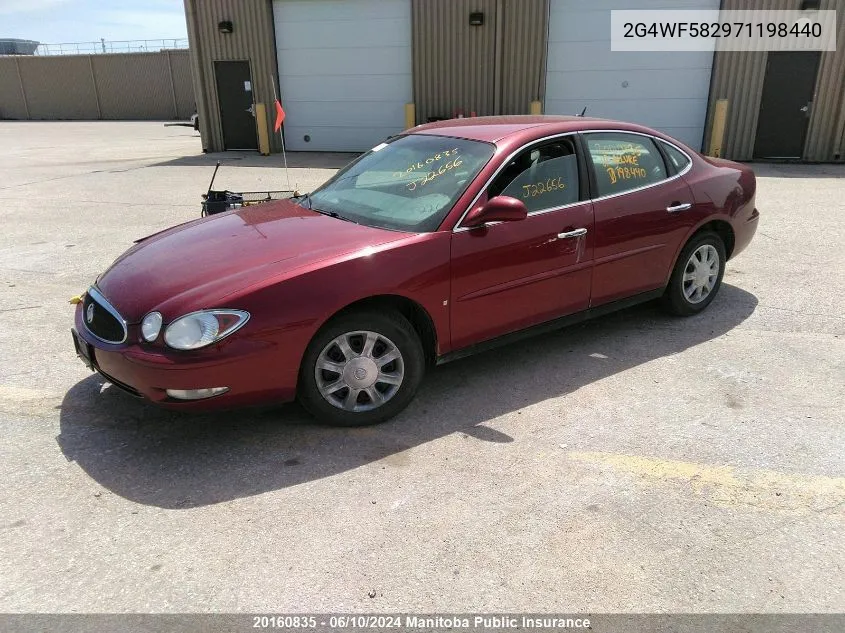 2007 Buick Allure Cx VIN: 2G4WF582971198440 Lot: 20160835