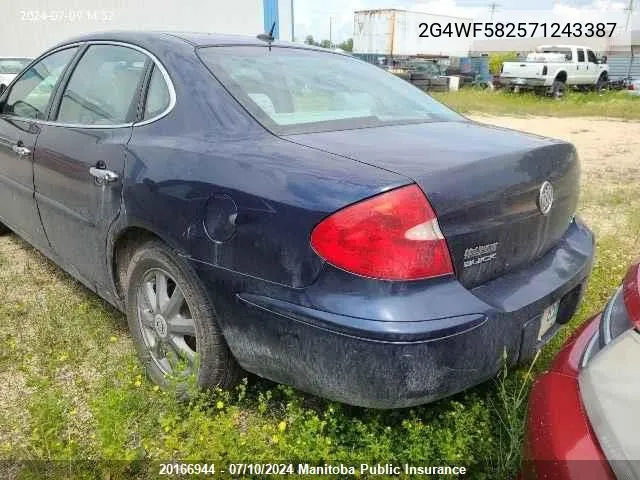 2007 Buick Allure Cx VIN: 2G4WF582571243387 Lot: 20166944