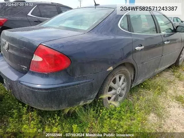 2007 Buick Allure Cx VIN: 2G4WF582571243387 Lot: 20166944