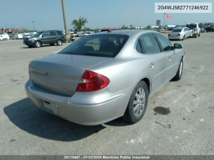 2G4WJ582771246922 2007 Buick Allure Cxl