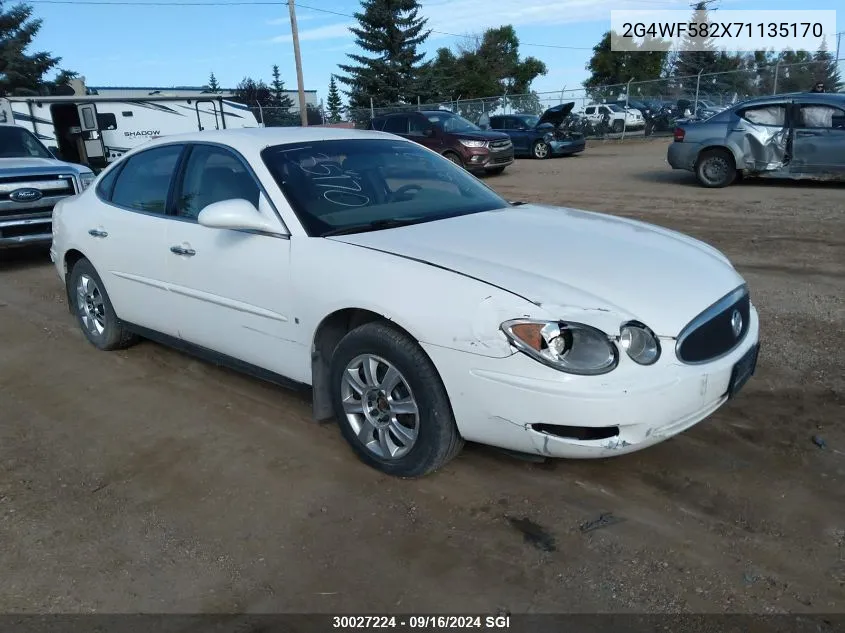 2007 Buick Allure Cx VIN: 2G4WF582X71135170 Lot: 30027224