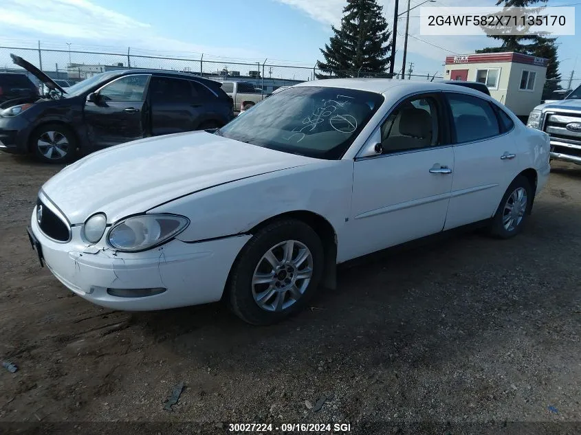 2007 Buick Allure Cx VIN: 2G4WF582X71135170 Lot: 30027224