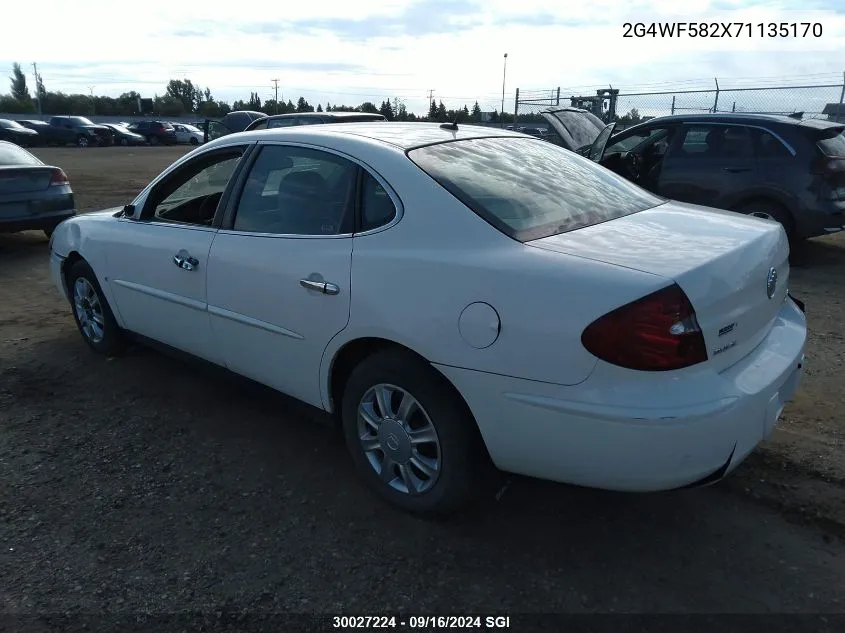 2007 Buick Allure Cx VIN: 2G4WF582X71135170 Lot: 30027224