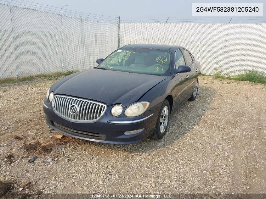 2008 Buick Allure Cx VIN: 2G4WF582381205240 Lot: 12049713