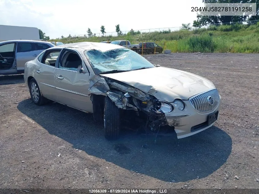 2G4WJ582781191258 2008 Buick Allure