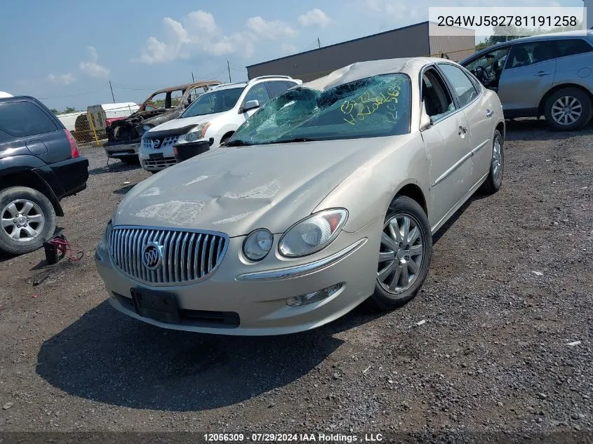 2008 Buick Allure VIN: 2G4WJ582781191258 Lot: 12056309