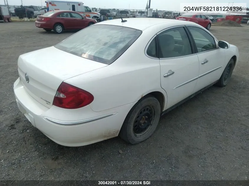 2008 Buick Allure Cx VIN: 2G4WF582181224336 Lot: 30042001