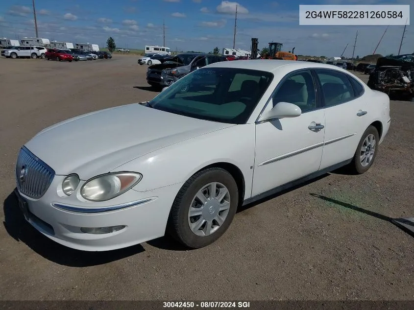 2008 Buick Allure Cx VIN: 2G4WF582281260584 Lot: 30042450