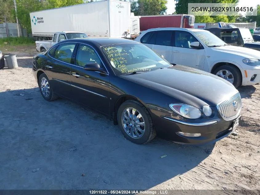 2009 Buick Allure Cxl VIN: 2G4WJ582X91184516 Lot: 12011522