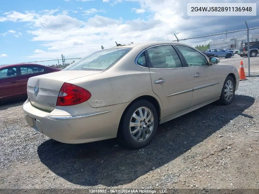 2009 Buick Allure VIN: 2G4WJ582891136948 Lot: 12015952