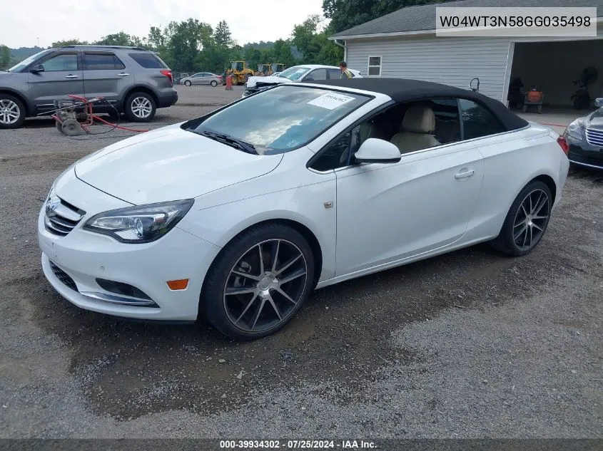 2016 Buick Cascada Premium VIN: W04WT3N58GG035498 Lot: 39934302