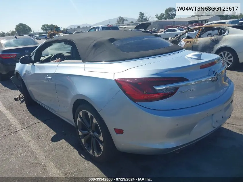 2016 Buick Cascada VIN: W04WT3N53GG123617 Lot: 39942608