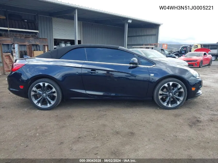 2018 Buick Cascada Premium VIN: W04WH3N51JG005221 Lot: 39343025