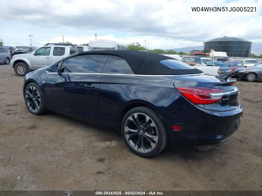 2018 Buick Cascada Premium VIN: W04WH3N51JG005221 Lot: 39343025