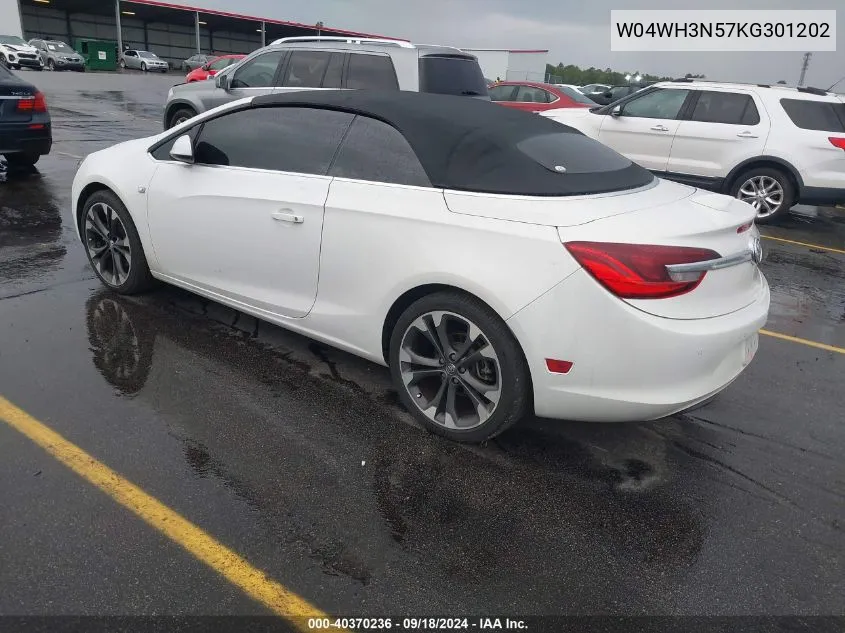 2019 Buick Cascada Premium VIN: W04WH3N57KG301202 Lot: 40370236