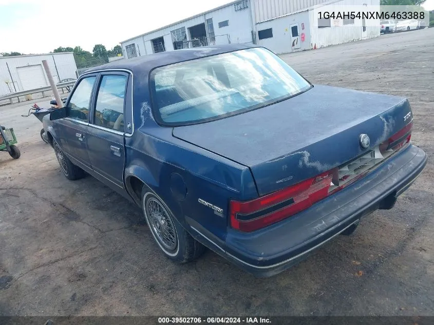 1991 Buick Century Custom VIN: 1G4AH54NXM6463388 Lot: 39502706