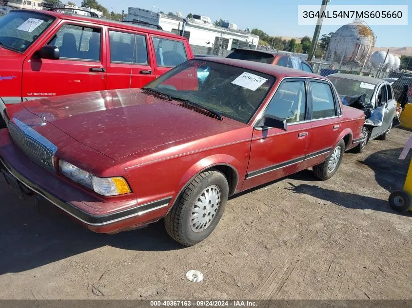 3G4AL54N7MS605660 1991 Buick Century Limited