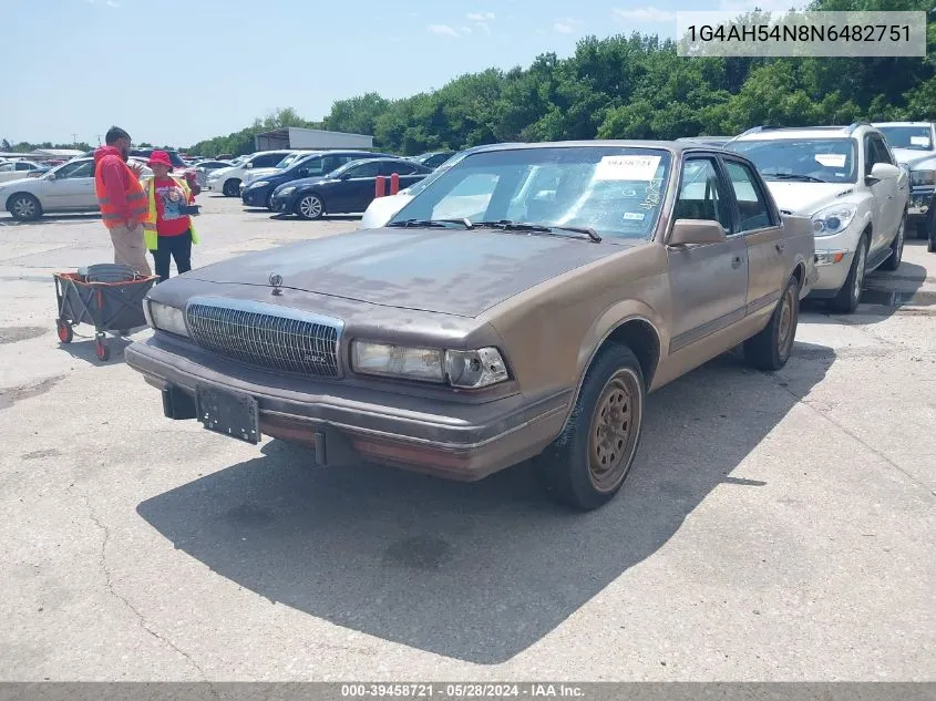 1992 Buick Century Custom VIN: 1G4AH54N8N6482751 Lot: 39458721