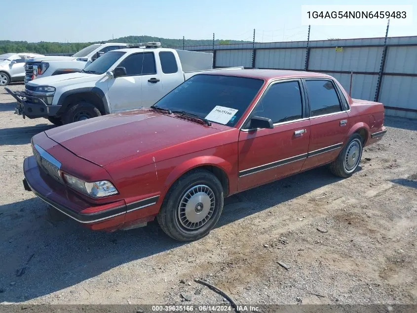 1992 Buick Century Special VIN: 1G4AG54N0N6459483 Lot: 39635166