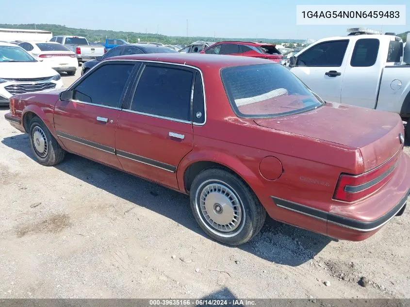 1992 Buick Century Special VIN: 1G4AG54N0N6459483 Lot: 39635166