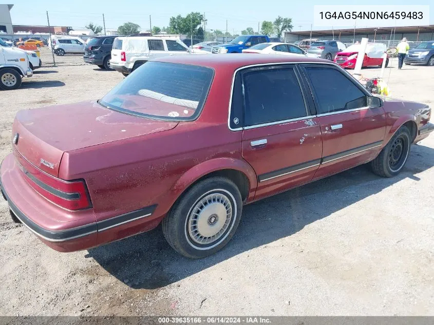 1992 Buick Century Special VIN: 1G4AG54N0N6459483 Lot: 39635166