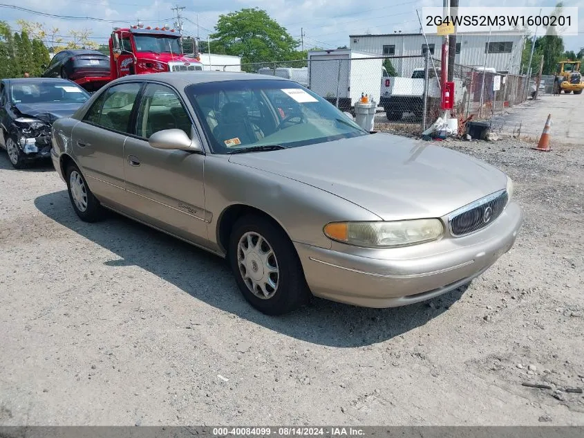 1998 Buick Century Custom VIN: 2G4WS52M3W1600201 Lot: 40084099