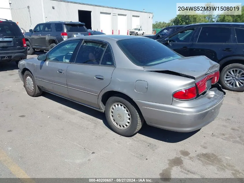 1998 Buick Century Custom VIN: 2G4WS52M3W1508019 Lot: 40200657