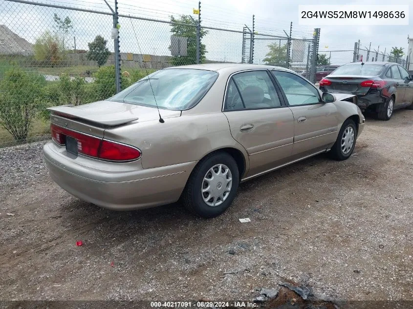 1998 Buick Century Custom VIN: 2G4WS52M8W1498636 Lot: 40217091