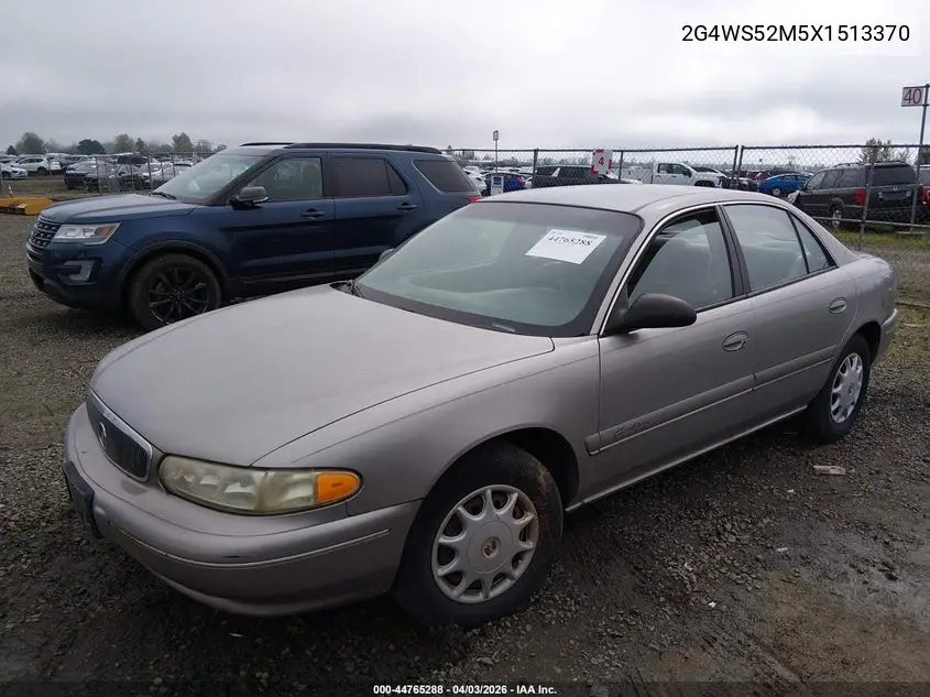 1999 Buick Century Custom VIN: 2G4WS52M5X1513370 Lot: 44765288