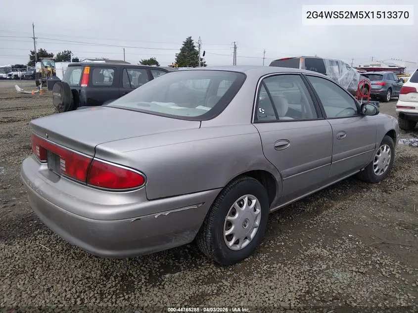1999 Buick Century Custom VIN: 2G4WS52M5X1513370 Lot: 44765288