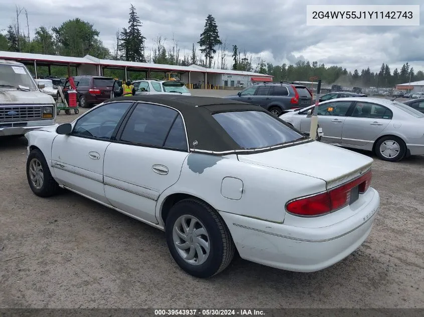 2G4WY55J1Y1142743 2000 Buick Century Limited