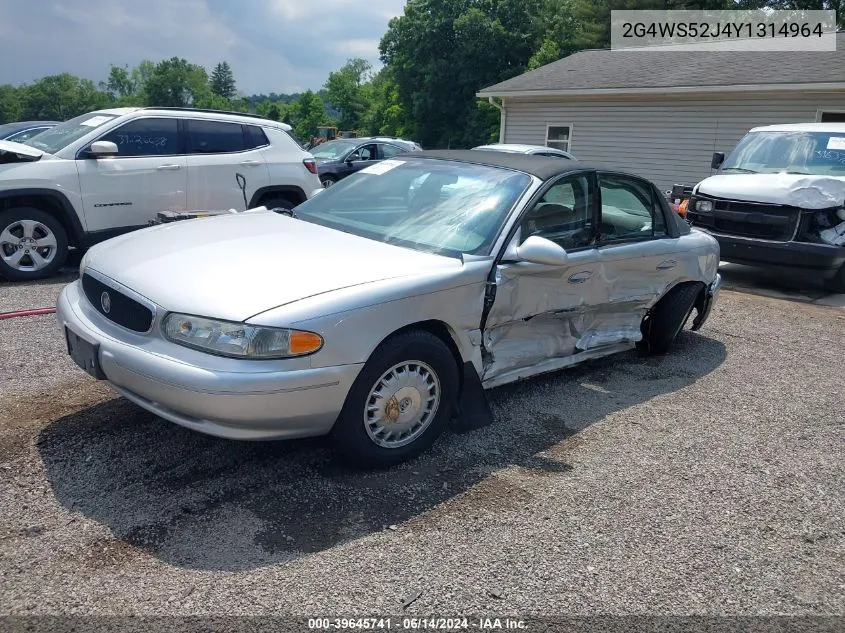 2000 Buick Century Custom VIN: 2G4WS52J4Y1314964 Lot: 39645741