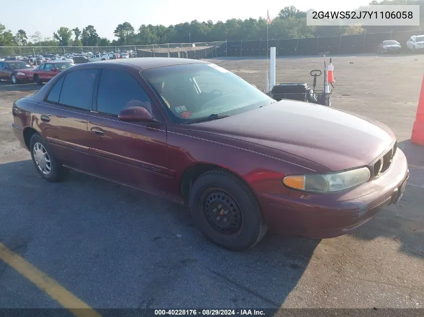 2000 Buick Century Custom VIN: 2G4WS52J7Y1106058 Lot: 40228176