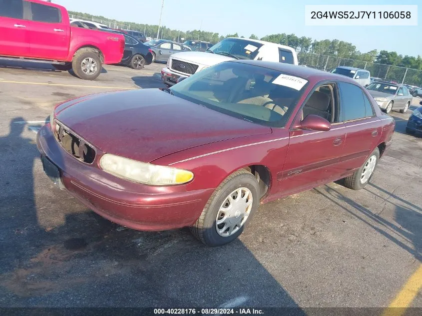 2000 Buick Century Custom VIN: 2G4WS52J7Y1106058 Lot: 40228176