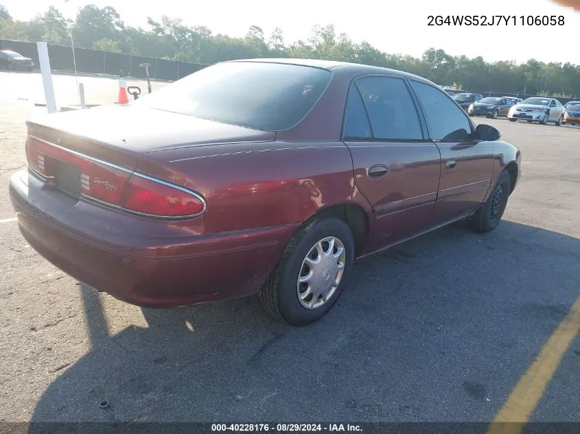 2000 Buick Century Custom VIN: 2G4WS52J7Y1106058 Lot: 40228176