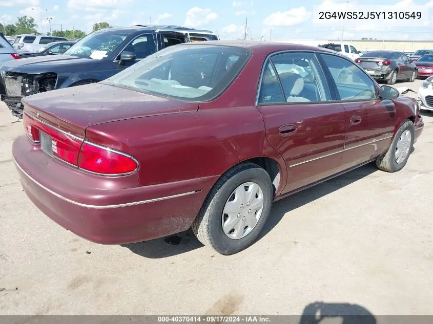 2000 Buick Century Custom VIN: 2G4WS52J5Y1310549 Lot: 40370414