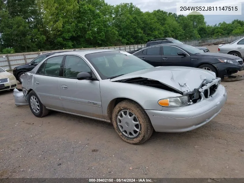 2001 Buick Century Custom VIN: 2G4WS52J811147515 Lot: 39402150