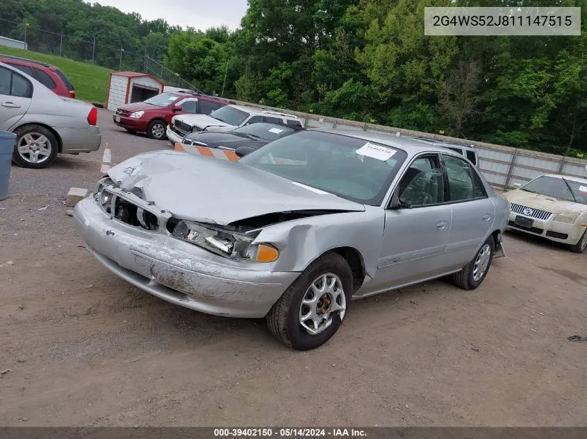 2001 Buick Century Custom VIN: 2G4WS52J811147515 Lot: 39402150