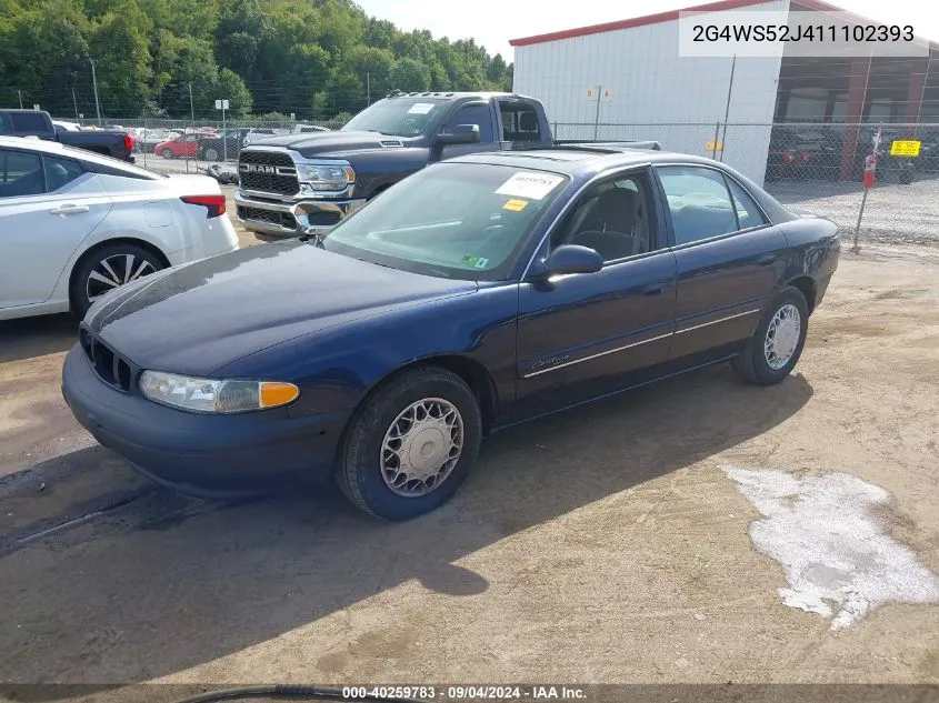 2001 Buick Century Custom VIN: 2G4WS52J411102393 Lot: 40259783