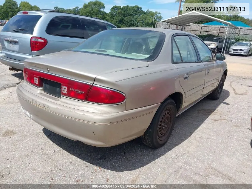 2001 Buick Century Custom VIN: 2G4WS52J311172113 Lot: 40268415